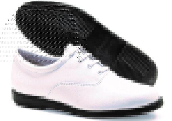 Dinkles Vanguard Marching Shoe-White Upper and Black Sole