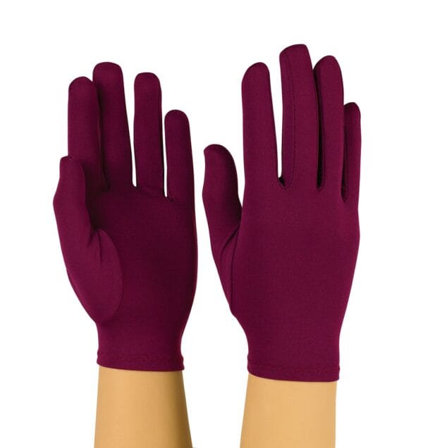 Maroon Styleplus Solid Colored Stretch Polyester Gloves- (Sold by the PAIR)