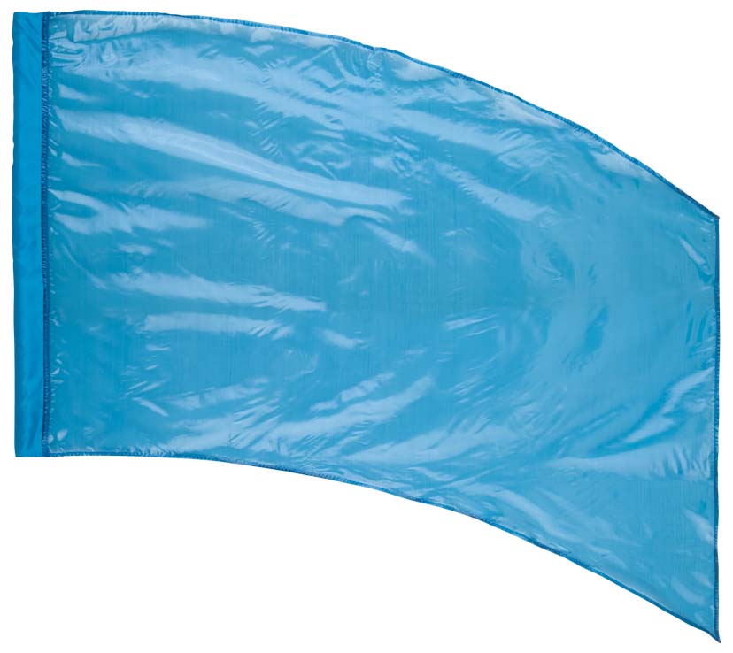 DSI Made-to-Order Solid Crystal Clear Color Guard Flags (Deep Turquoise) (Minimum Order of 6 Required)