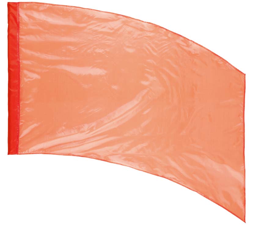 DSI Made-to-Order Solid Crystal Clear Color Guard Flags (Orange) (Minimum Order of 6 Required)