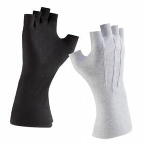 DSI Long-Wristed Fingerless Cotton Gloves (Black) PAIR