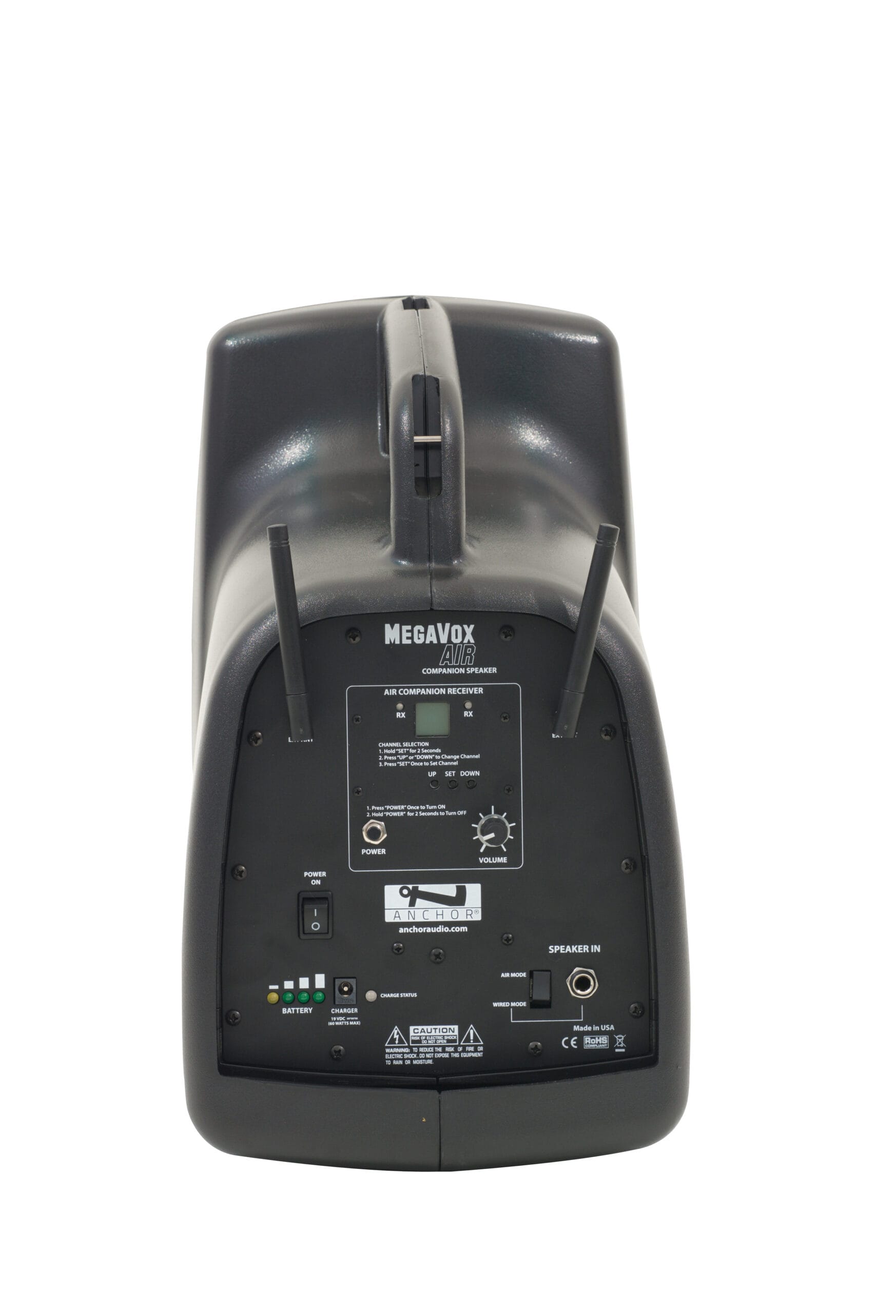 Anchor Audio MegaVox 2 AIR Wireless Companion Speaker Battery Powered Portable PA System (MEGA2-AIR) - Image 2