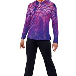 Styleplus Genesis Guard and Percussion Uniform MTO (Top)-Costume Print 301 with Metallic Texture Pattern 6000 in Copper