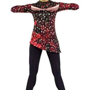 Styleplus Genesis Guard and Percussion Uniform MTO (Tunic)-Costume Print 334 with Metallic Texture Pattern 12000 in Gold