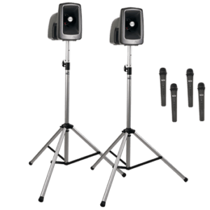 Anchor Audio MegaVox Pro DELUXE AIR Quad Package Battery Powered Portable PA System (MEGA-DP4-AIR)