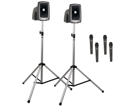 Anchor Audio MegaVox Pro DELUXE AIR Quad Package Battery Powered Portable PA System (MEGA-DP4-AIR)