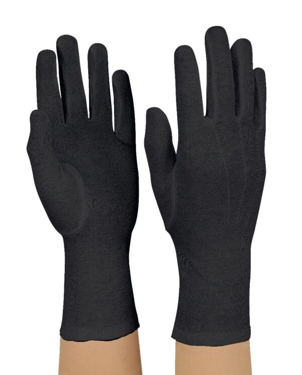 Styleplus Black Long-Wristed Poly-Nylon Stretch Marching Band Guard and Military Gloves