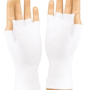 styleplus-white-long-wristed-cotton-fingerless-gloves