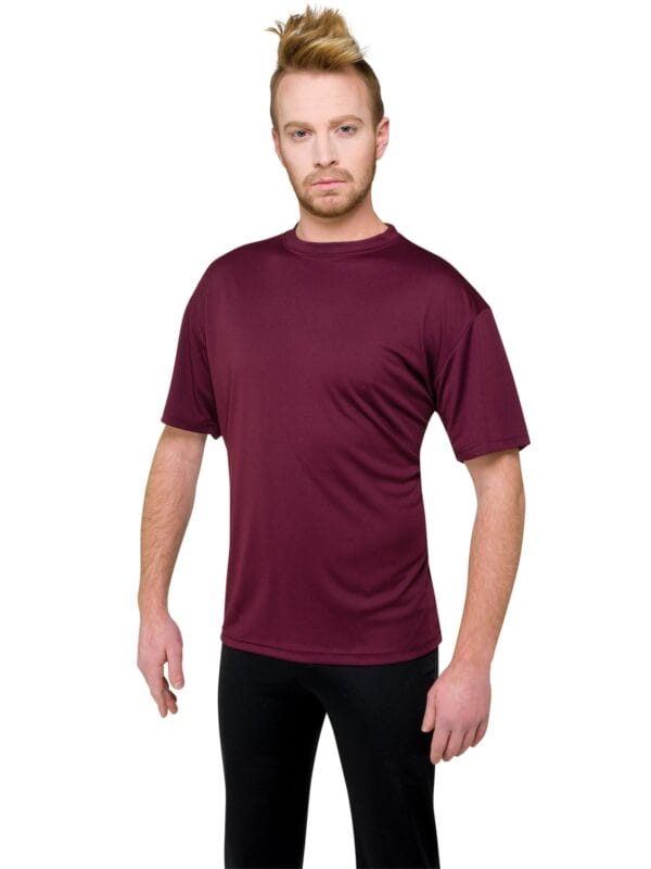 Styleplus Corelements Cool Short Sleeve Relaxed Shirt Color Guard and Percussion Uniform Maroon
