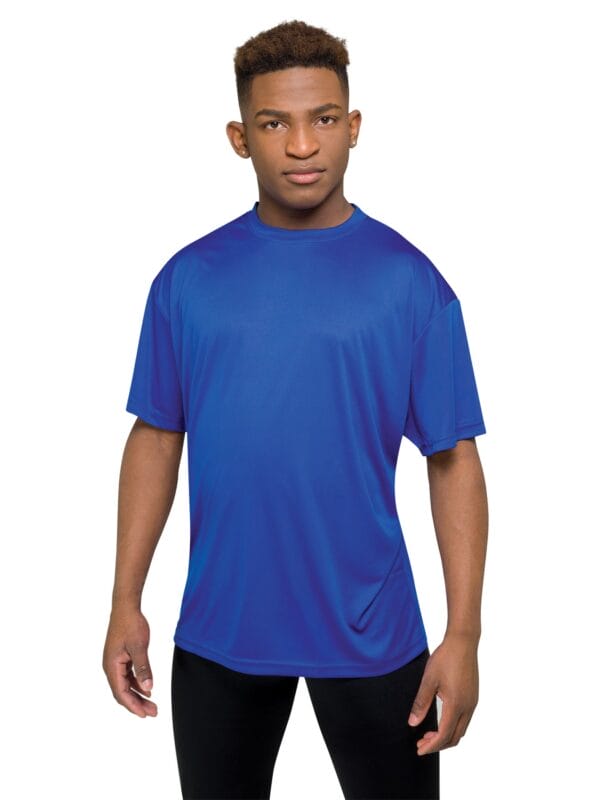 Styleplus Corelements Cool Short Sleeve Relaxed Shirt Color Guard and Percussion Uniform Royal Blue