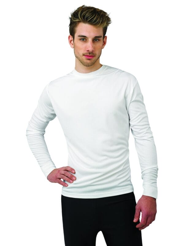 Styleplus Corelements Cool Long Sleeve Relaxed Shirt Color Guard and Percussion Uniform White