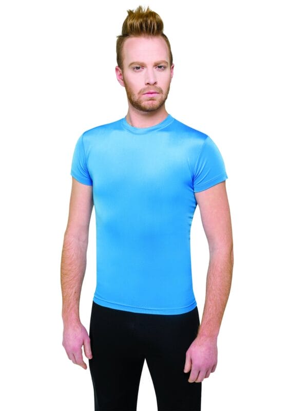 Styleplus Corelements Cool Short Sleeve Compression Shirt Color Guard and Percussion Uniform Carolina Light Sky Blue