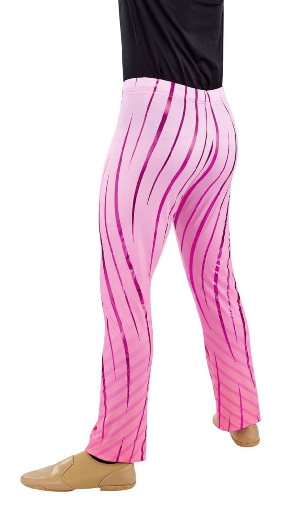 Styleplus Genesis Guard and Percussion Uniform MTO (Pants)-Costume Print 319 with Metallic Texture Pattern Stripes 3000 in Magenta