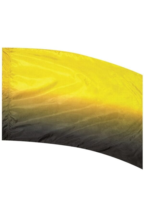 Styleplus Color to Black Poly China Silk Color Guard Flag Yellow