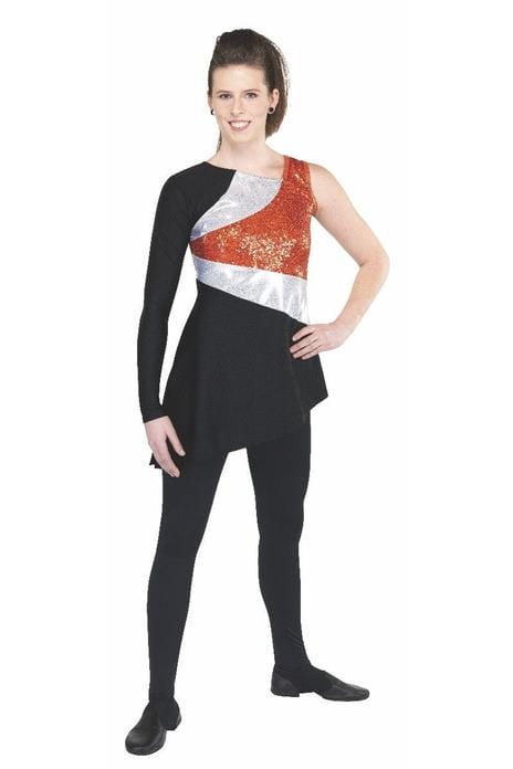 Styleplus Triad Tunics Female MTO Color Guard Uniform (Top Only) (18 Colors  Combinations Available) (Minimum Order of 6 Required) - Drillcomp, Inc.