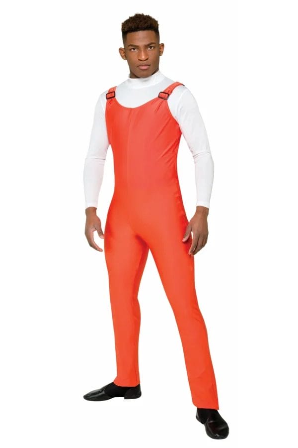 Styleplus Advantage Lycra & Styleflex Unisex Bibbers Made-to-Order Color Guard and Percussion Uniforms Orange