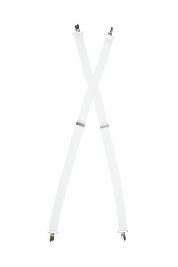 Styleplus Clip On Suspenders White