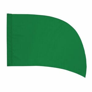 DSI In-Stock Poly China Silk (PCS) Practice Flags - Arced (Kelly Green)