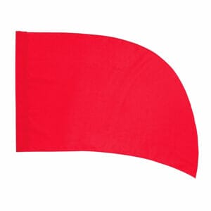 DSI In-Stock Poly China Silk (PCS) Practice Flags - Arced (Red)