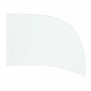 DSI In-Stock Poly China Silk (PCS) Practice Flags - Arced (White)