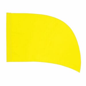 DSI In-Stock Poly China Silk (PCS) Practice Flags - Arced (Yellow)