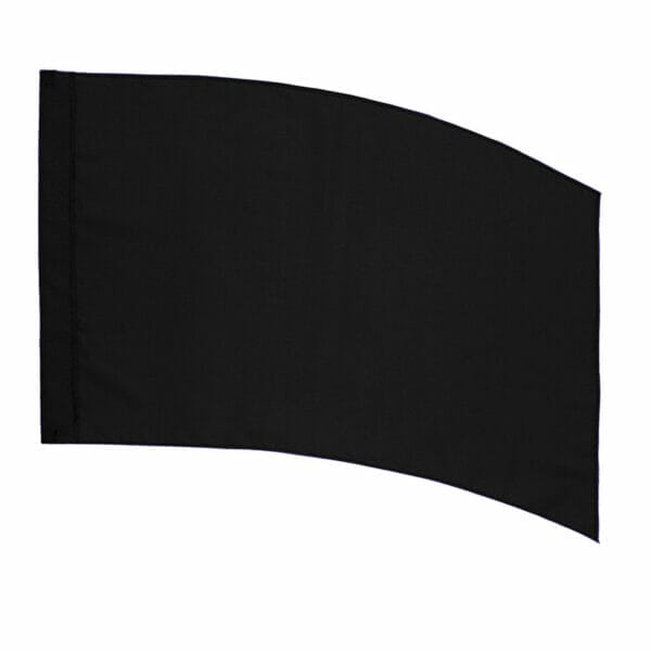 DSI In-Stock Poly China Silk (PCS) Practice Flags - Curved Rectangle (Black)