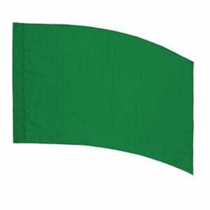 DSI In-Stock Poly China Silk (PCS) Practice Flags - Curved Rectangle (Kelly Green)