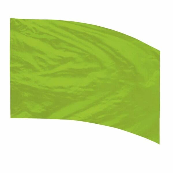 DSI In-Stock Poly China Silk (PCS) Practice Flags - Curved Rectangle (Lime Green)