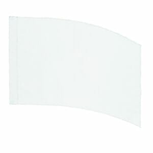 DSI In-Stock Poly China Silk (PCS) Practice Flags - Curved Rectangle (White)