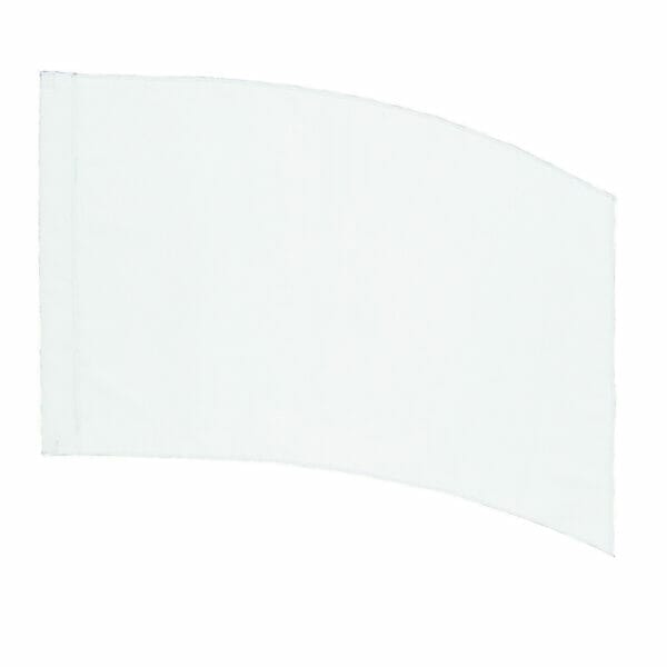 DSI In-Stock Poly China Silk (PCS) Practice Flags - Curved Rectangle (White)