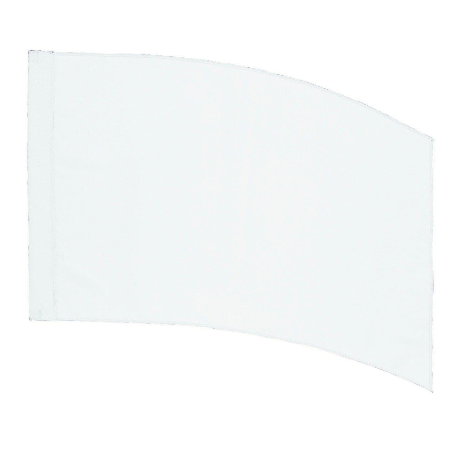 DSI In-Stock Poly China Silk (PCS) Practice Flags - Curved Rectangle (White)