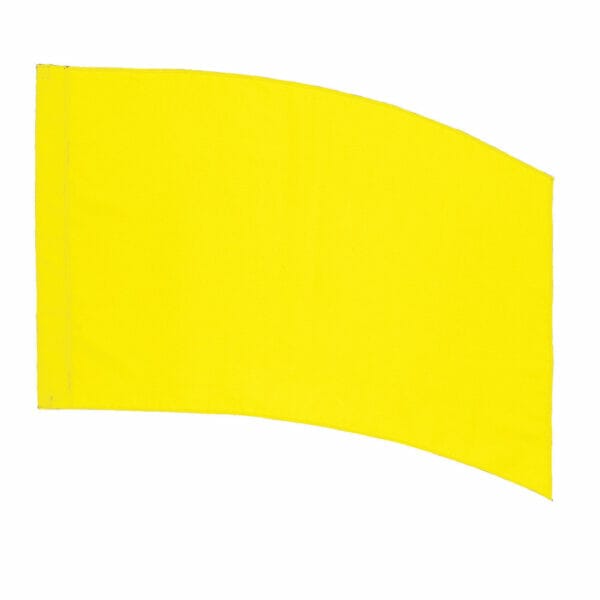 DSI In-Stock Poly China Silk (PCS) Practice Flags - Curved Rectangle (Yellow)