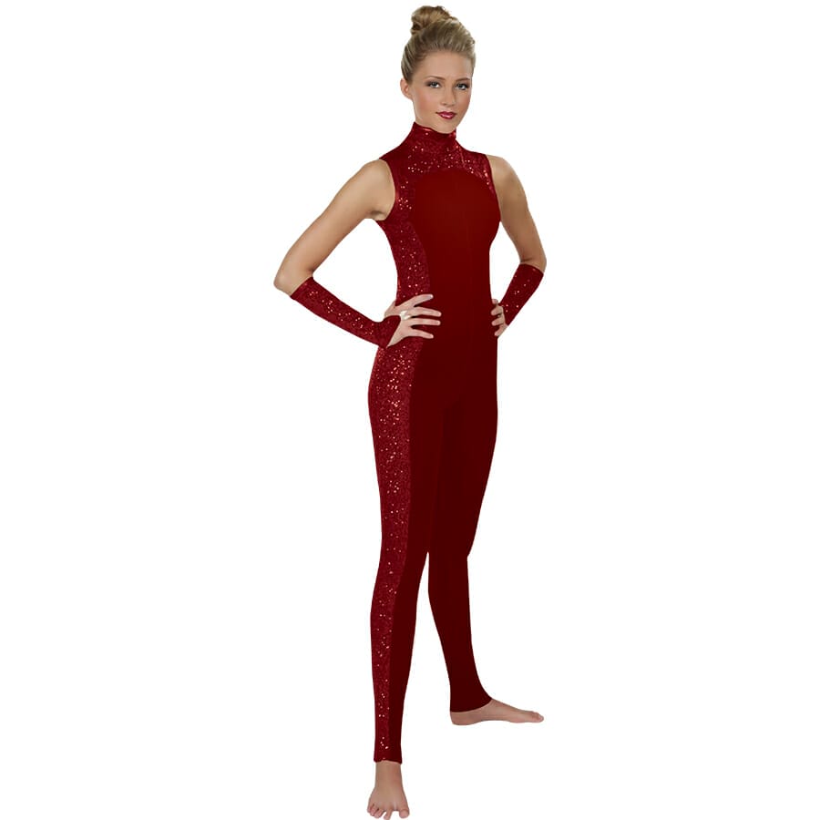 DSI Opulent Sleeveless Unitards Red