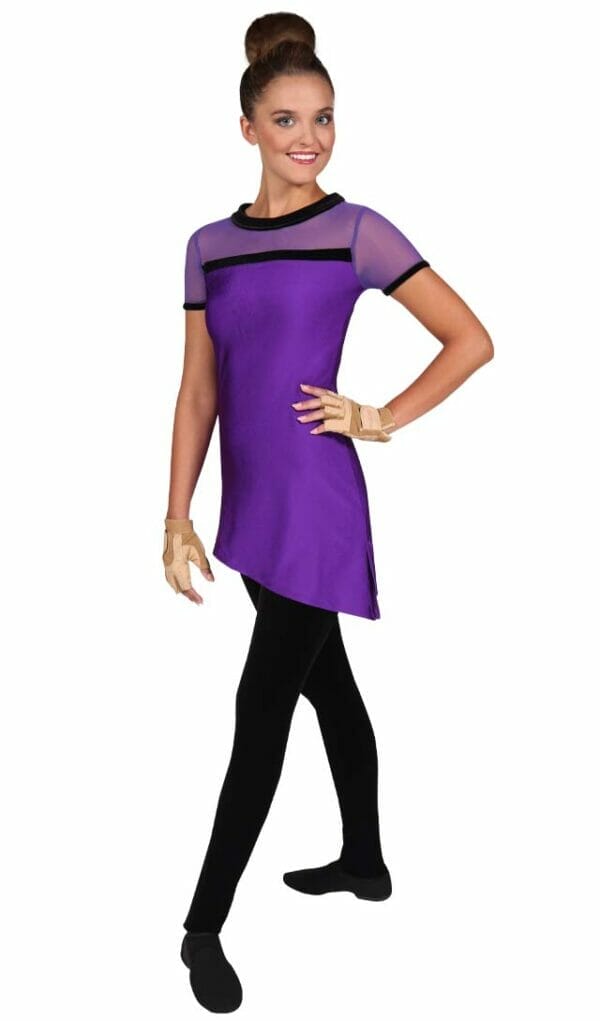 DSI Made-to-Order Exquisite Short Sleeve Tunic Purple