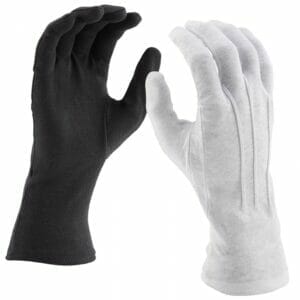 DSI Long Wrist Cotton Marching Band Gloves (White) PAIR