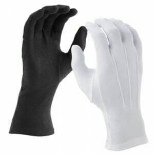 DSI (Pair) Long Wrist Nylon Marching Band Gloves (Black) ONE SIZE FITS MOST