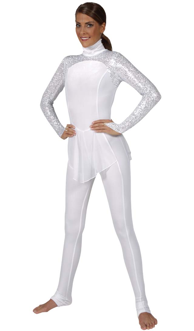 DSI Luminous Long Sleeve w/Skirt Unitards White