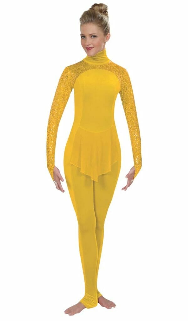 DSI Luminous Long Sleeve w/Skirt Unitards Yellow