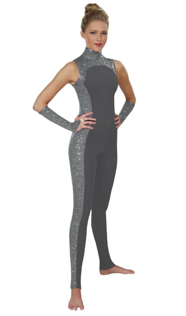 DSI Opulent Sleeveless Unitards Charcoal