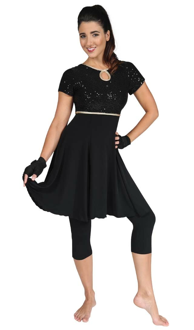 DSI Made-to-Order Shimmer Color Guard Uniforms Black