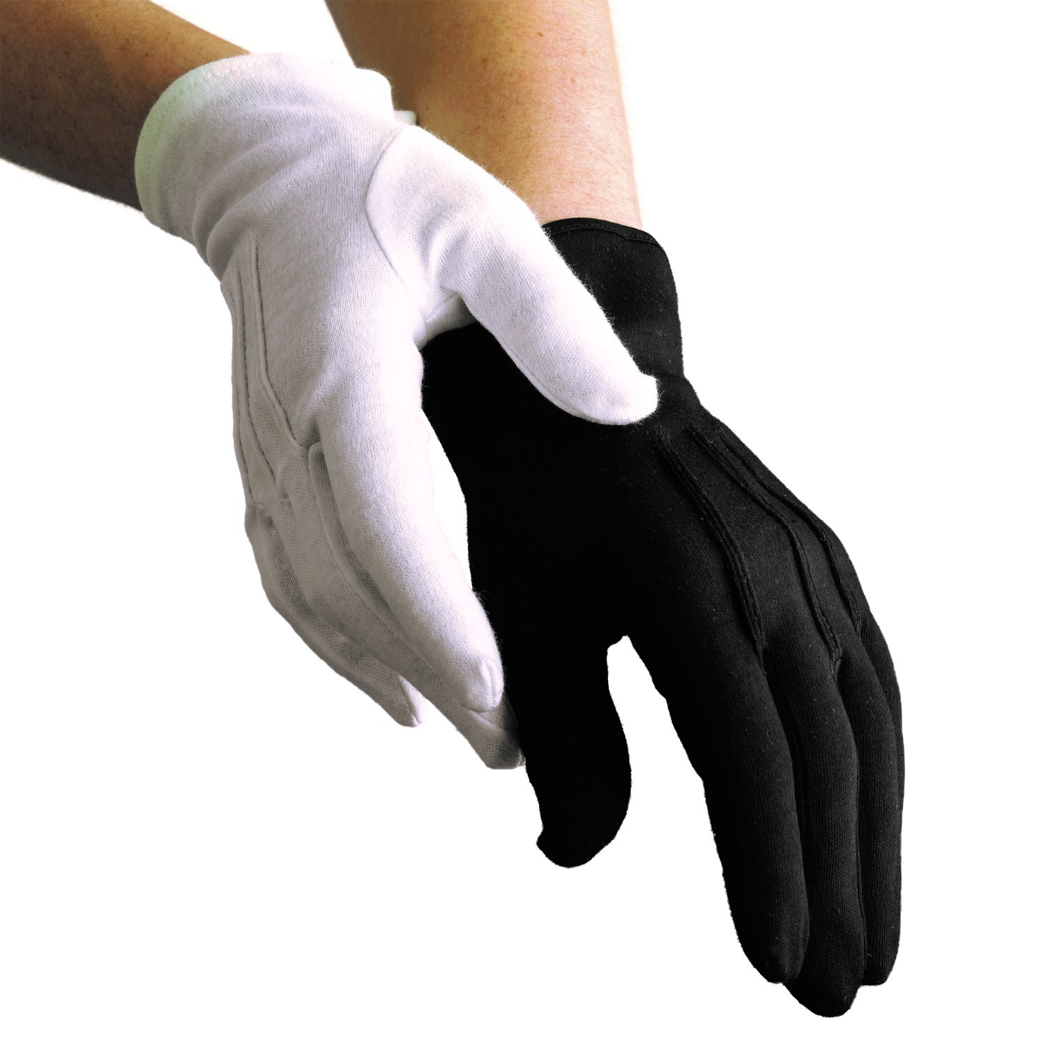 black marching band gloves